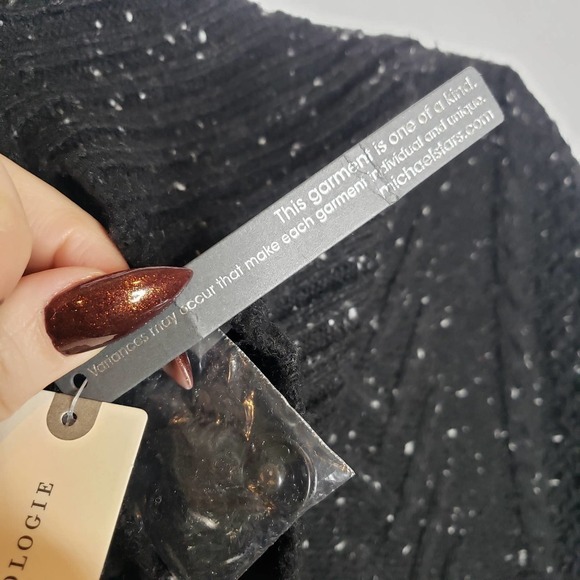 Anthropologie Michael Stars Cable Cardigan Sweater Cableknit Convertible XS NEW - Picture 10 of 16